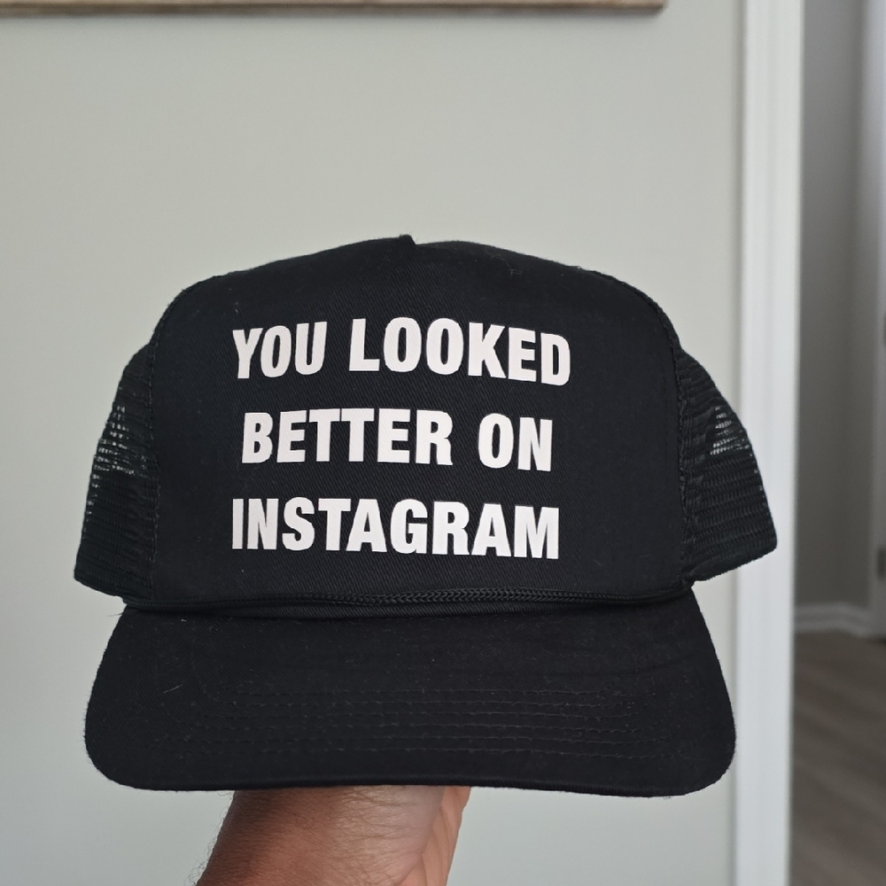 Black Trucker Snapback "You Looked Better On Instagram"